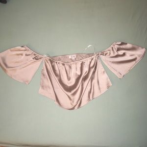 Silky off the shoulder crop